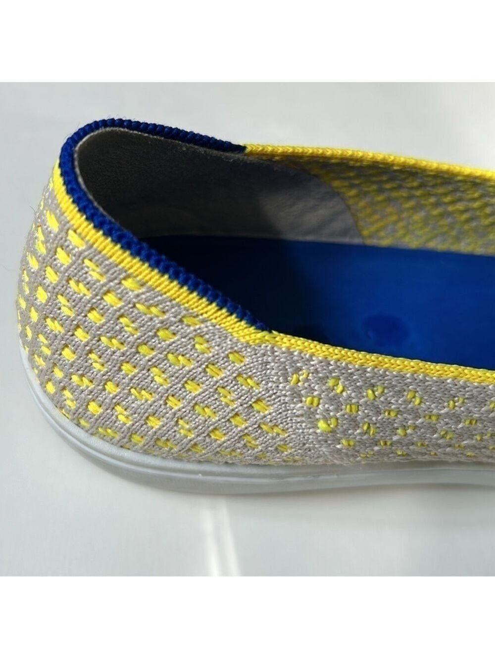 Rothy’s Women’s Lemon Yellow Honeycomb Slip On Sneakers - Picture 9 of 12